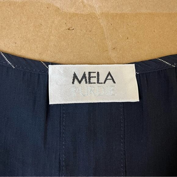 MELA PURDIE Blue Pin Stripe Tank Top Large - Picture 6 of 8